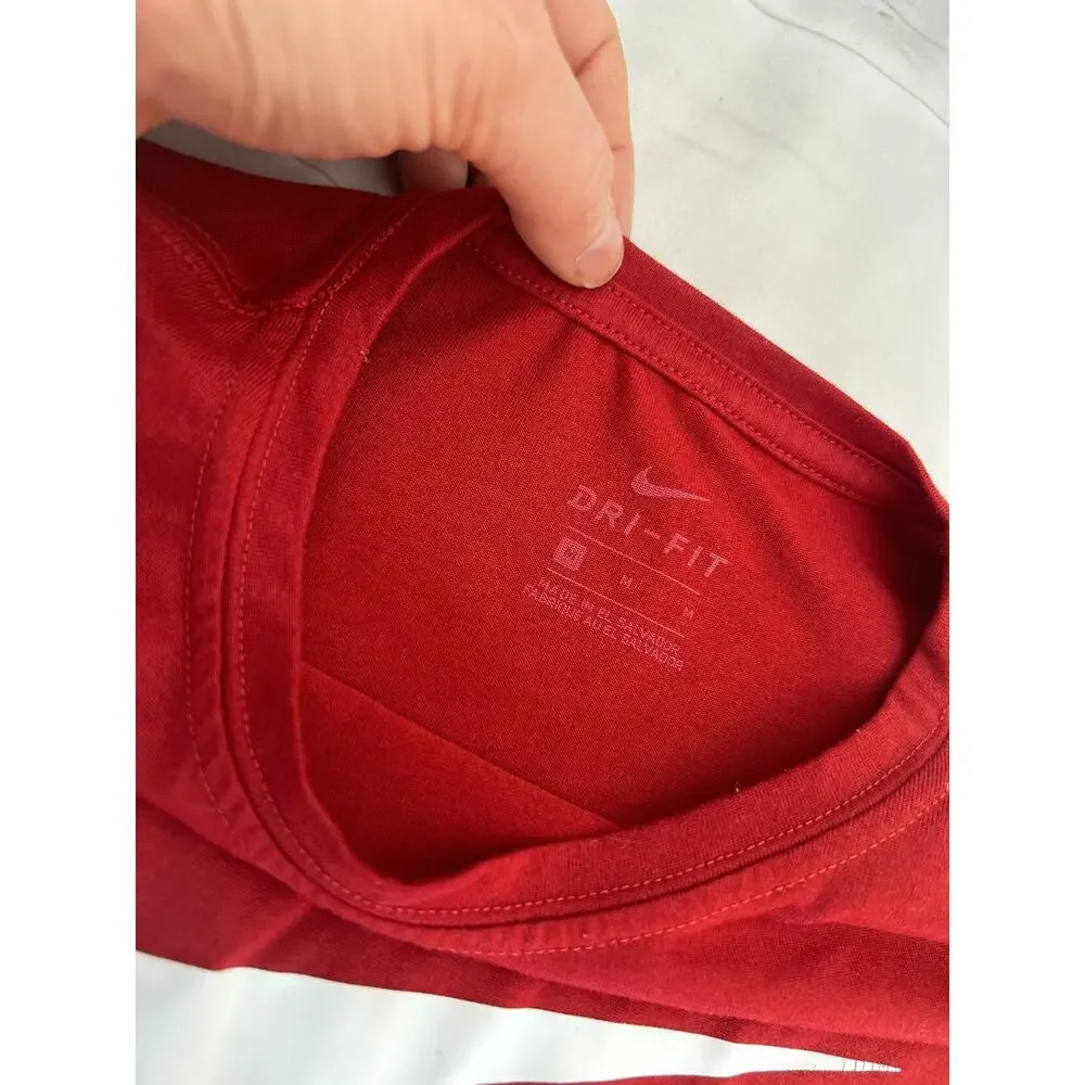 Nike Red Shirt with white logo size medium